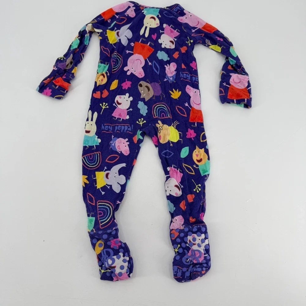 Bums & Roses Peppa Pig Zippy Zip Up Sleeper Bamboo Pajamas 0-3 months